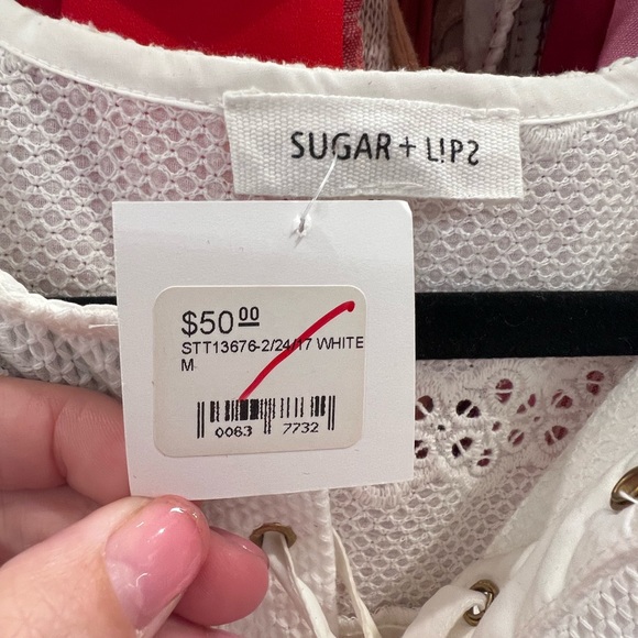 Sugar + Lips Eyelet Top - Picture 5 of 5